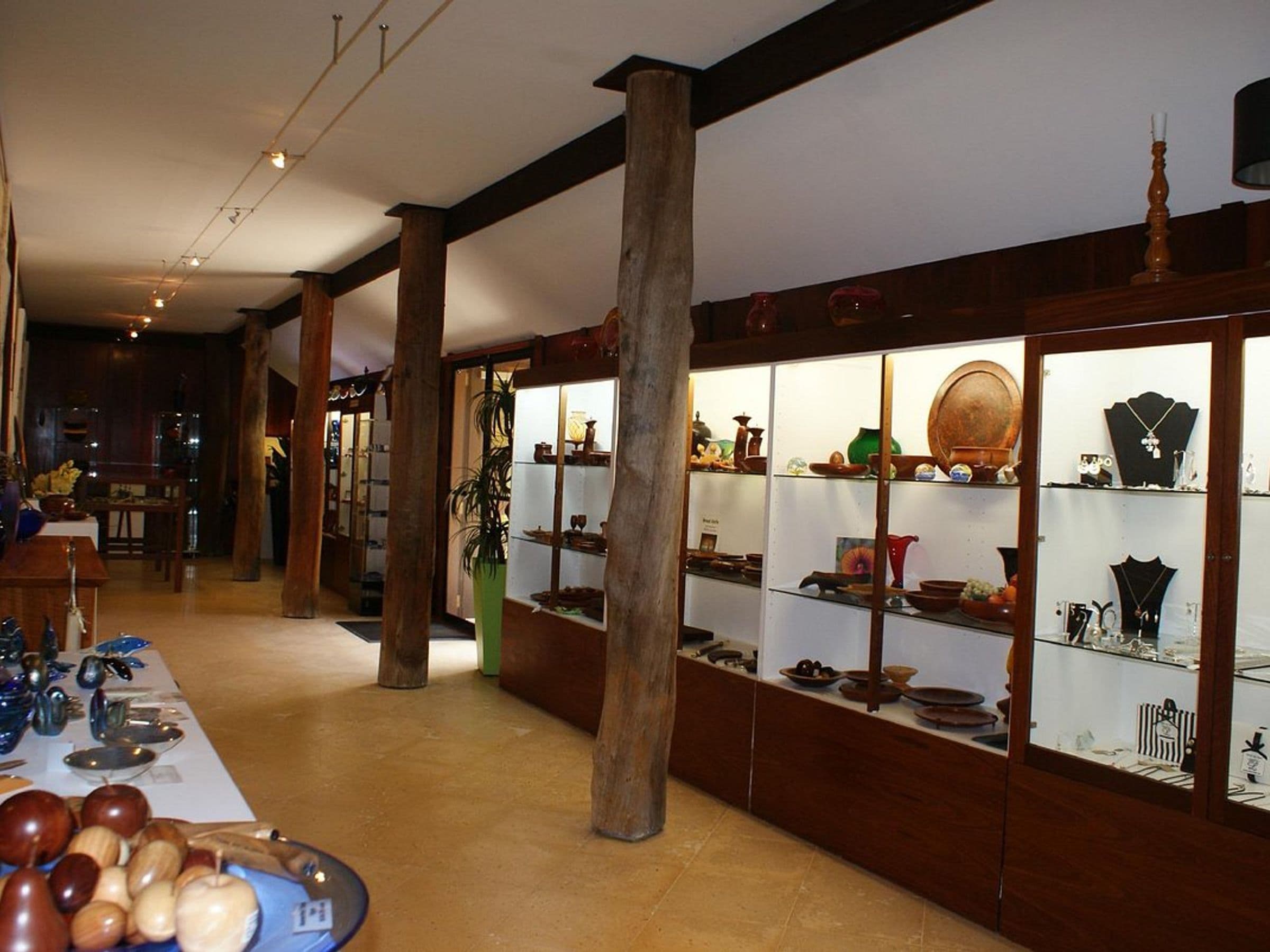 Display cabinets in a regional WA gallery