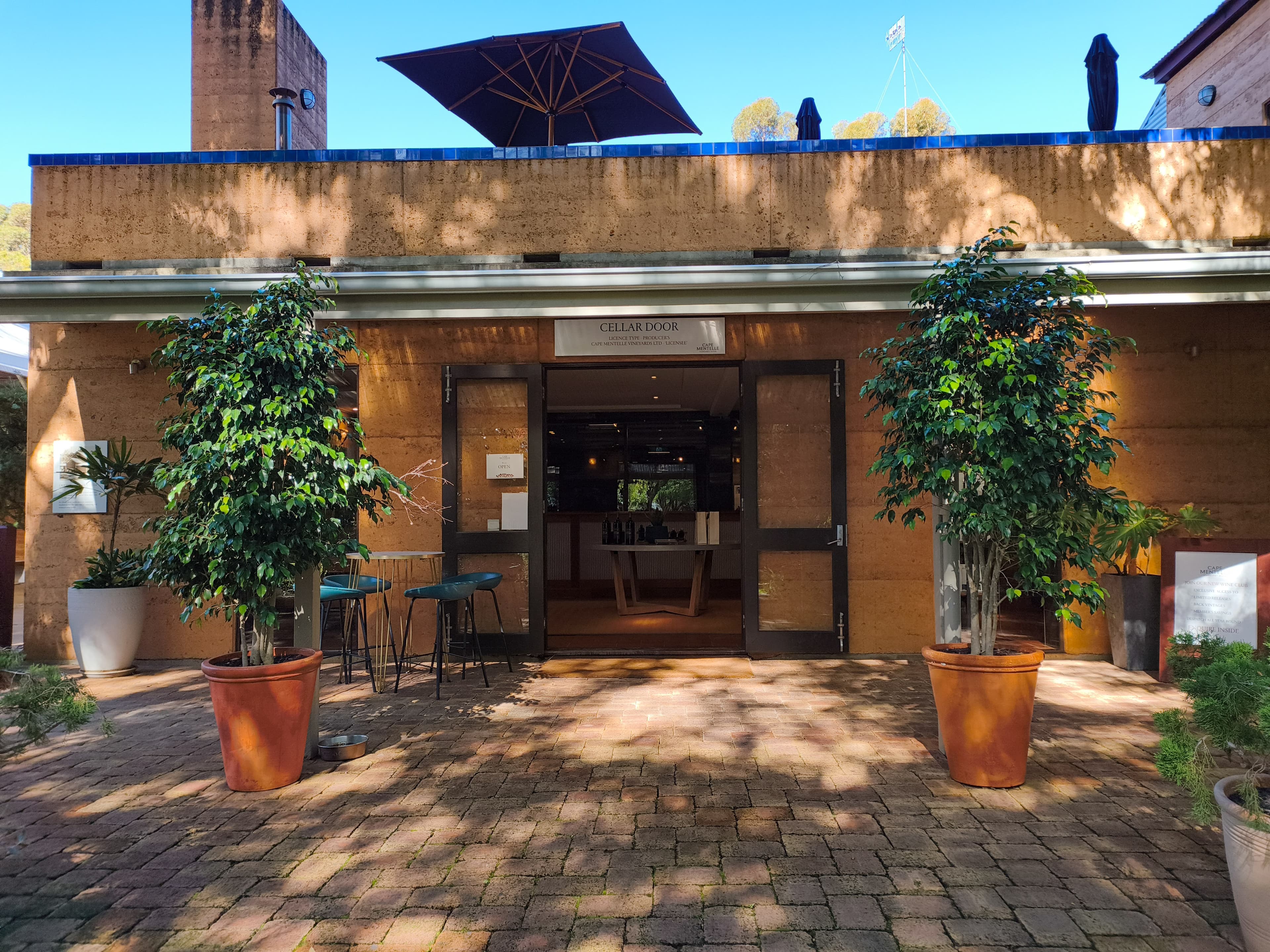 Margaret River cellar door entrance, similar low-key Caves Road feel to Swings & Roundabouts