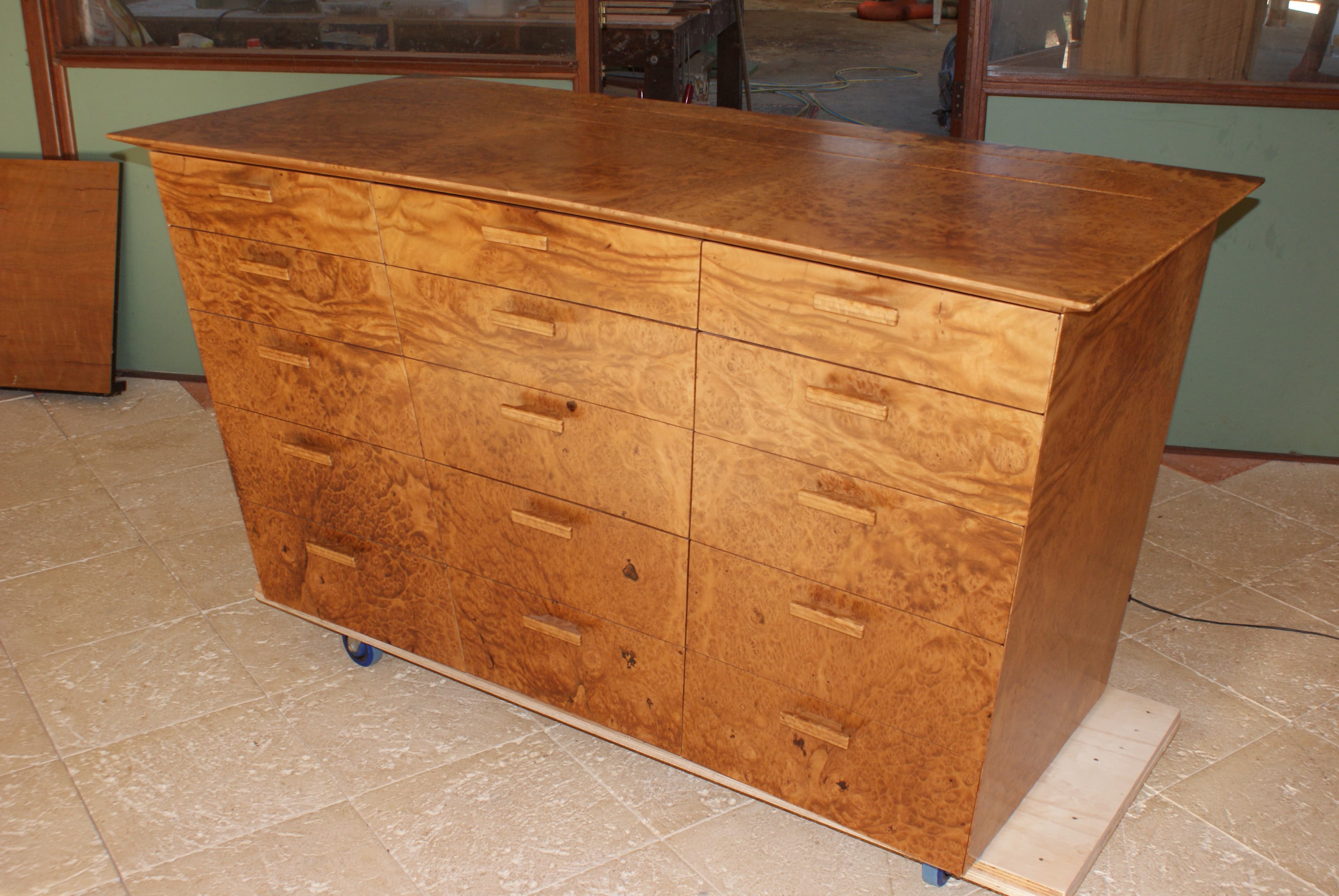 Burl Chest of Drawers
