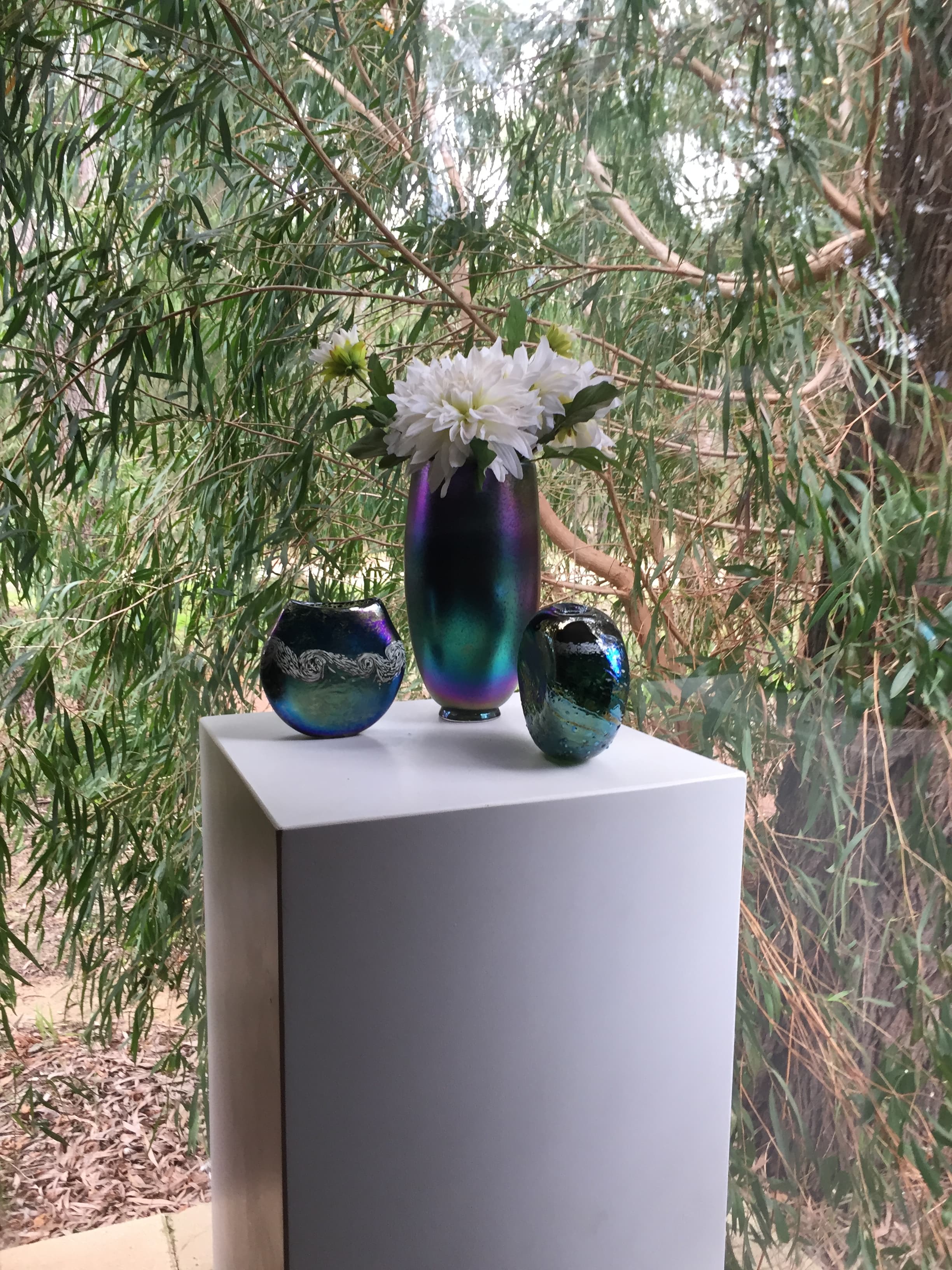 Blue-Green Art Glass