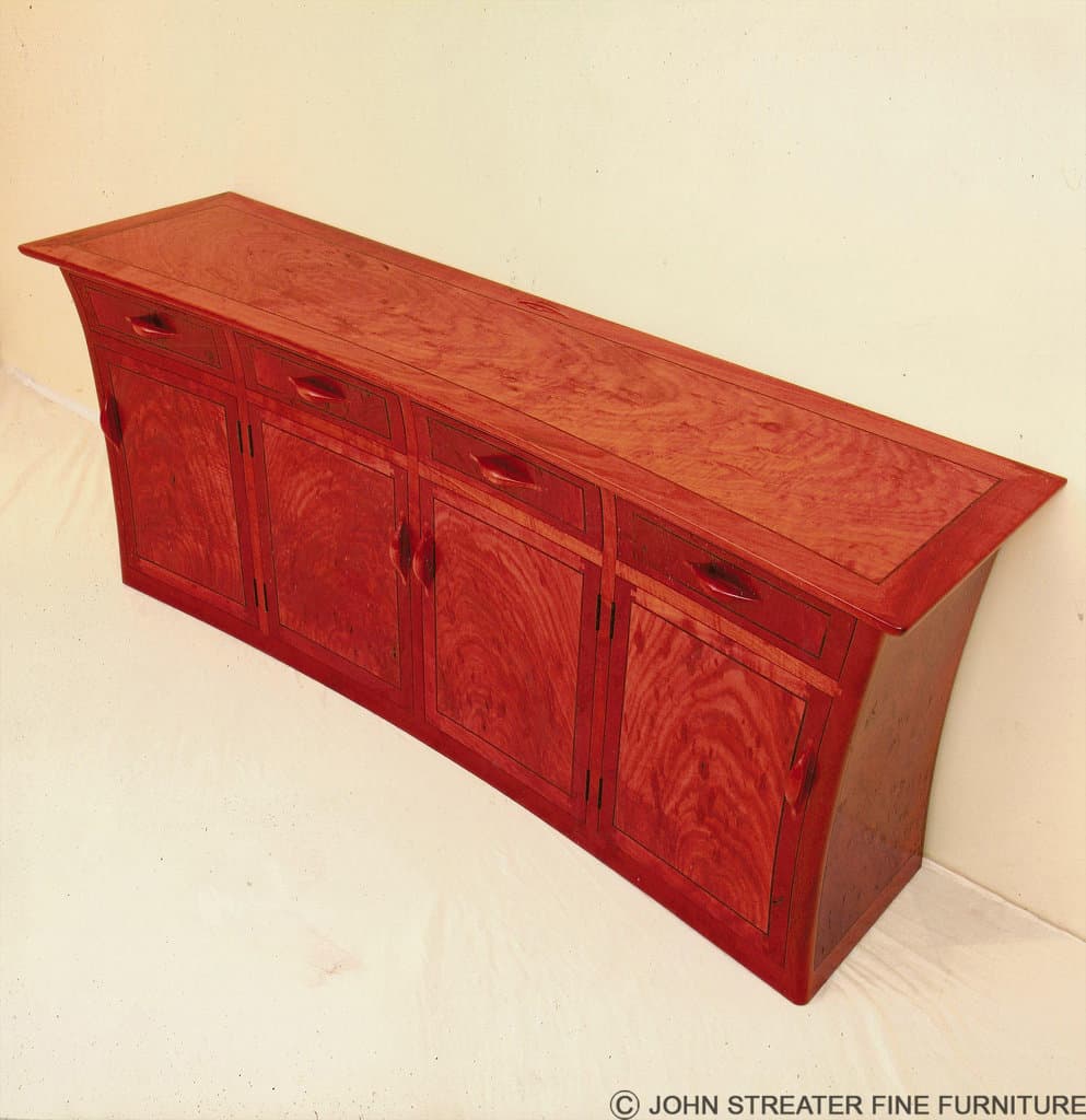 Red Curved Sideboard